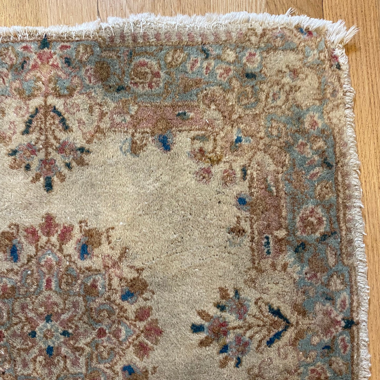 Vintage Rug, 2' x 2' Cream