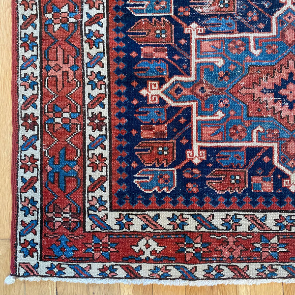 Vintage Rug, 3' 7 x 4' 6 Blue