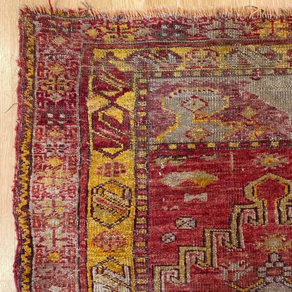 Antique Rug, 2' 10 x 3' 7 Red