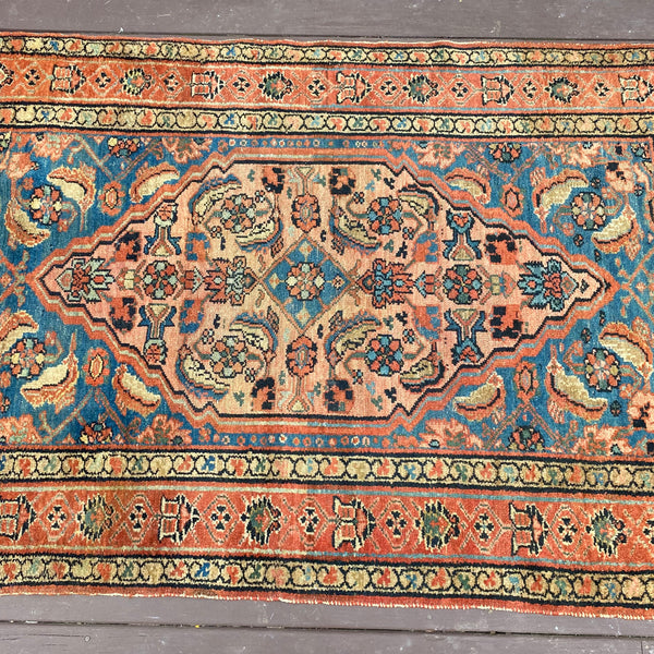Vintage Rug, 3' 2 x 4' 9 Blue