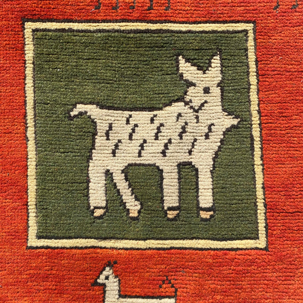 Vintage Rug, 4' 6 x 6' 8 Orange