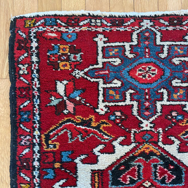 Vintage Rug, 2' 1 x 2' 11 Red