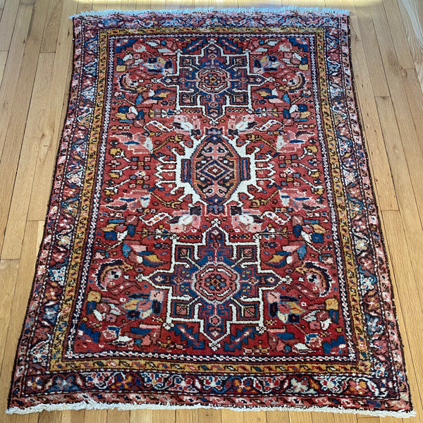 Vintage Rug, 3' 6 x 4' 9 Red