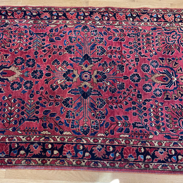Vintage Rug, 3' 5 x 5' 4 Pink