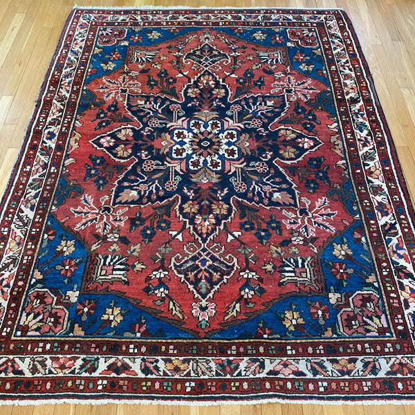 Vintage Rug, 5' 2 x 6' 9 Red