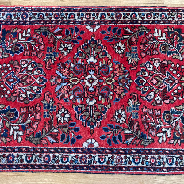 Vintage Rug, 2' x 2' 10 Red