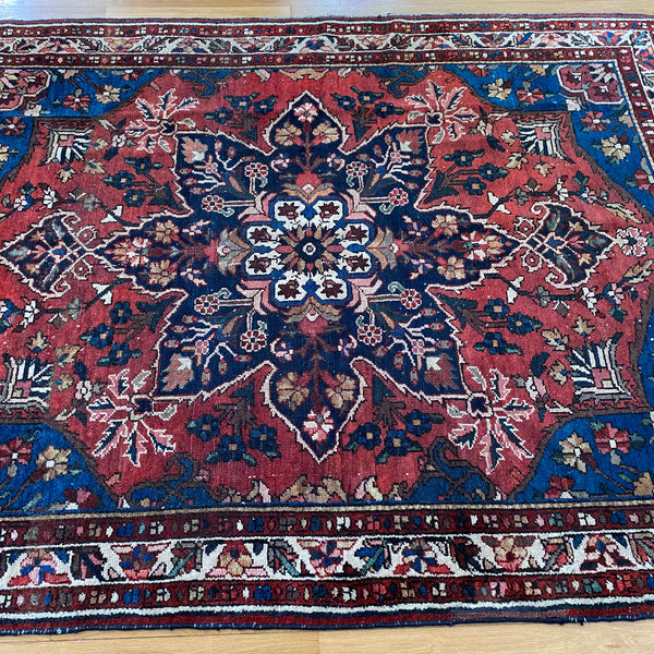 Vintage Rug, 5' 2 x 6' 9 Red