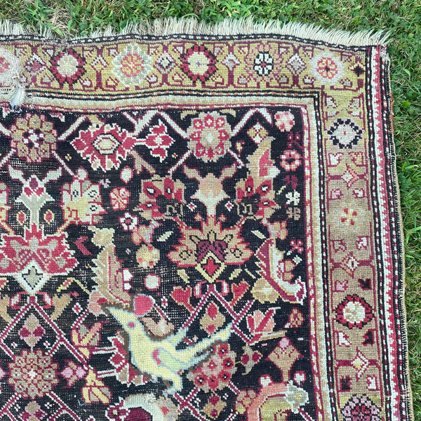 Vintage Rug, 4' 2 x 7' Brown