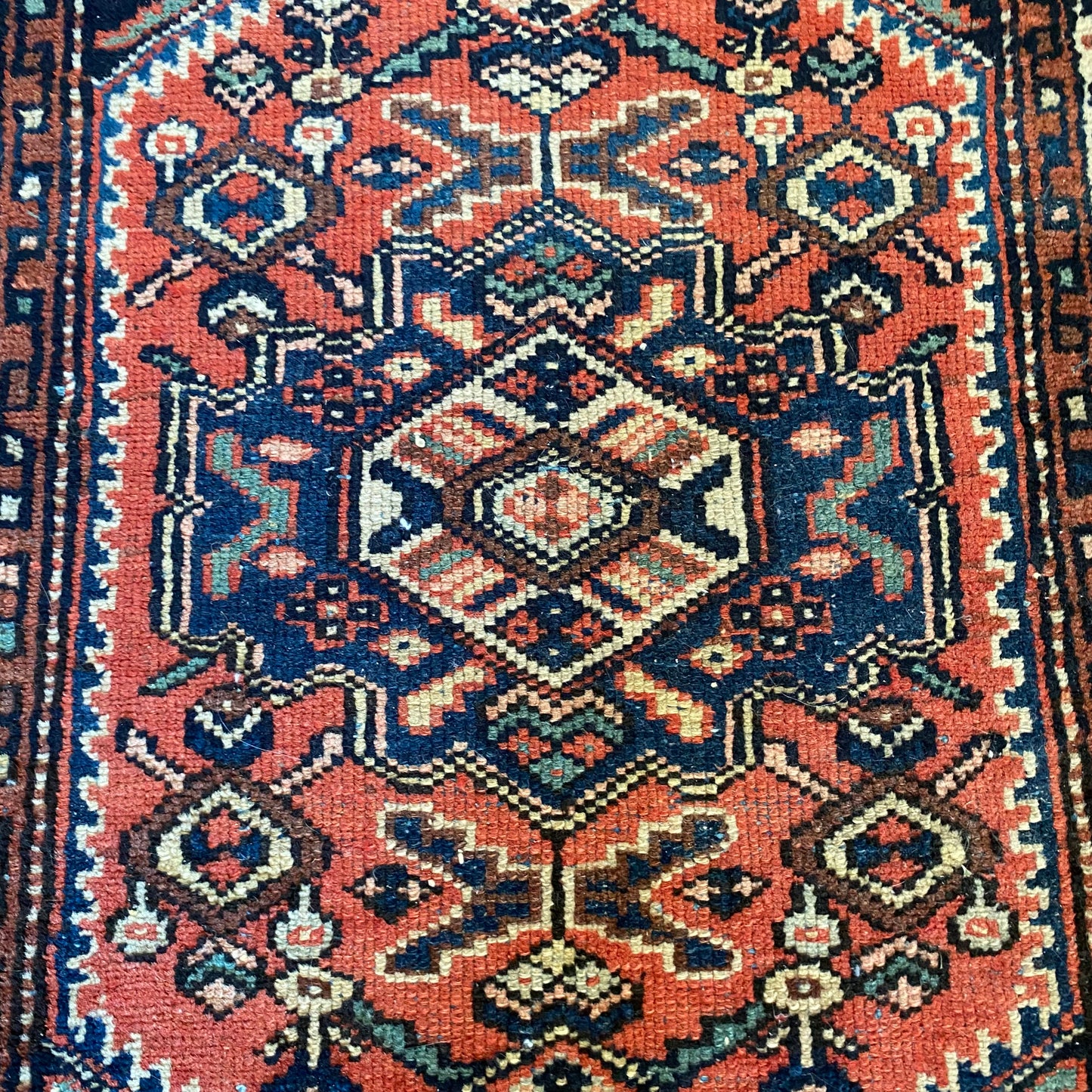 Vintage Rug, 2' x 2' 7 Red
