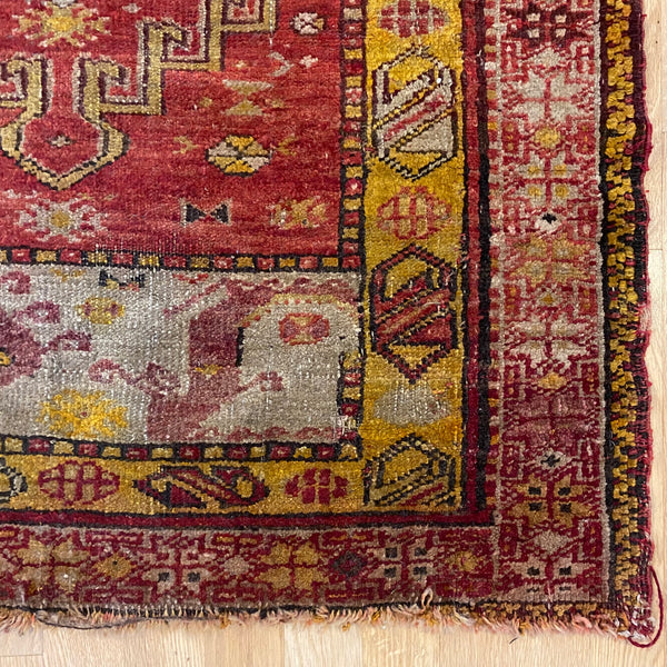 Antique Rug, 2' 10 x 3' 7 Red