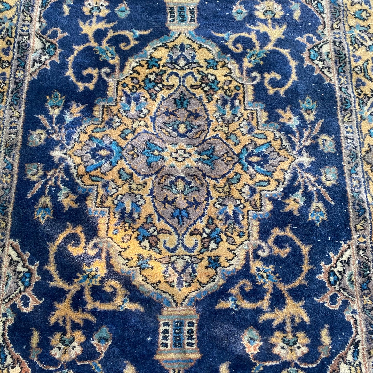 Vintage Rug, 3' 10 x 7' Blue