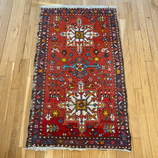 Vintage Rug, 2' 4 x 4' 1 Red