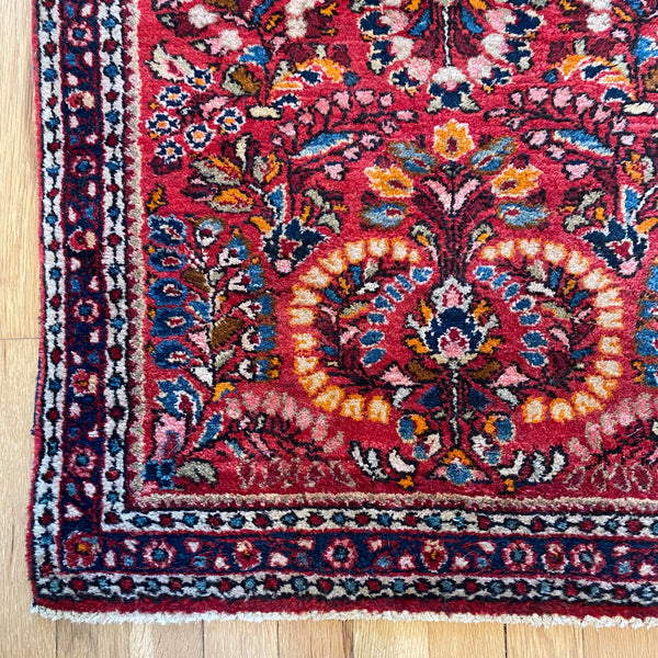 Vintage Rug, 2' 2 x 4' 1 Red