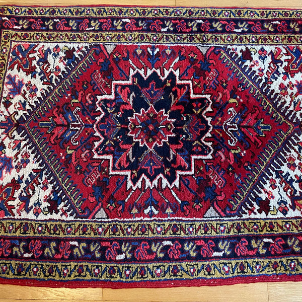 Vintage Rug, 3' 7 x 5' Red