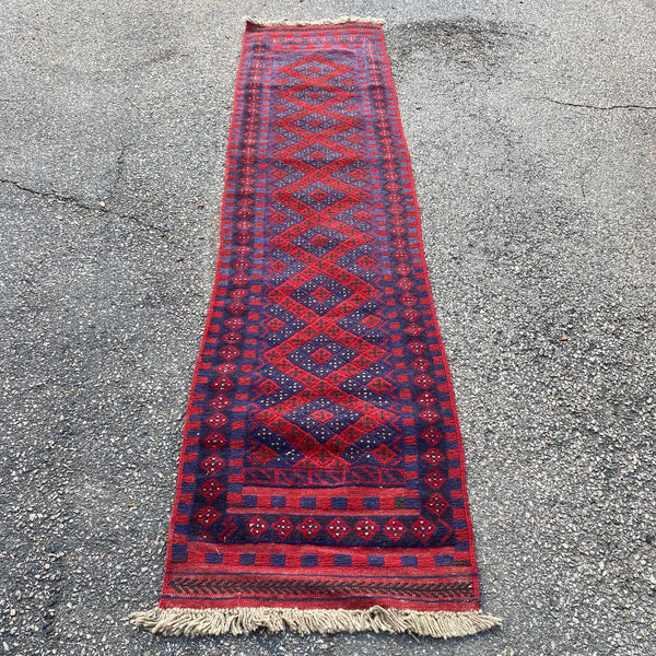 Vintage Rug, 2' 2 x 9' 2 Blue