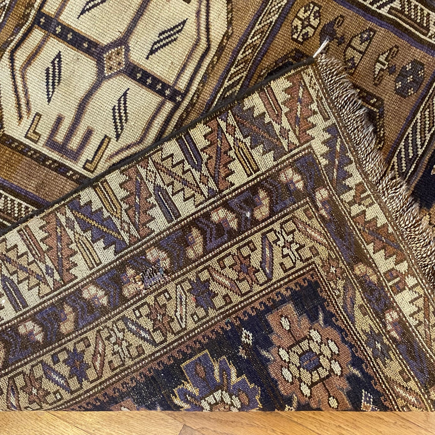 Antique Rug, 3' 9 x 6' 2 Caucasian