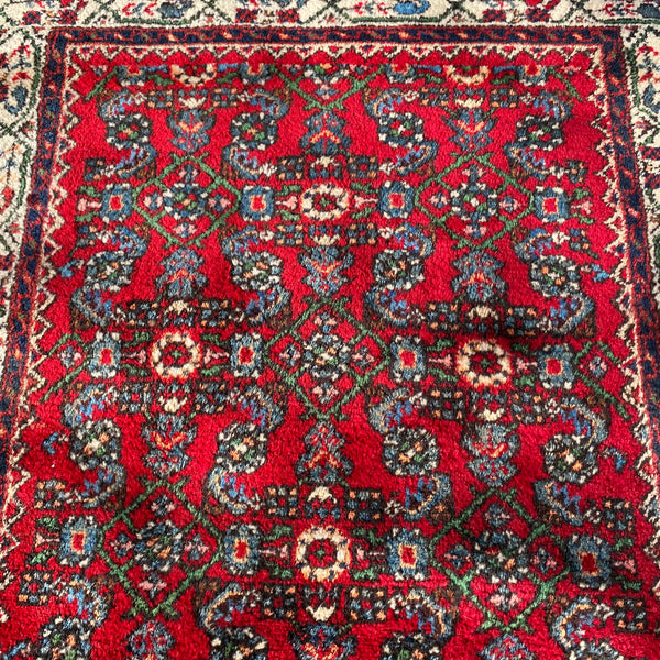 Vintage Rug, 3' 4 x 5' Red