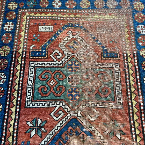 Antique Rug, 3' 1 x 5' 9 Red Brown