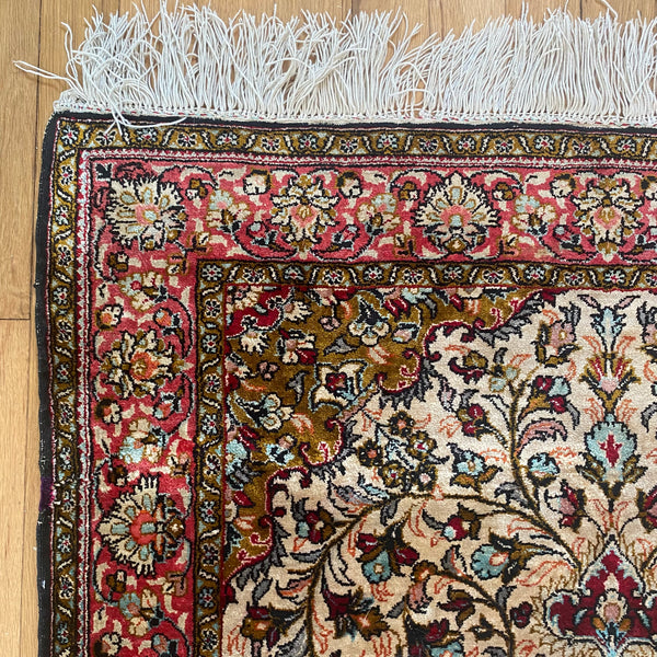 Vintage Rug, 2' 8 x 4' 6 Silk