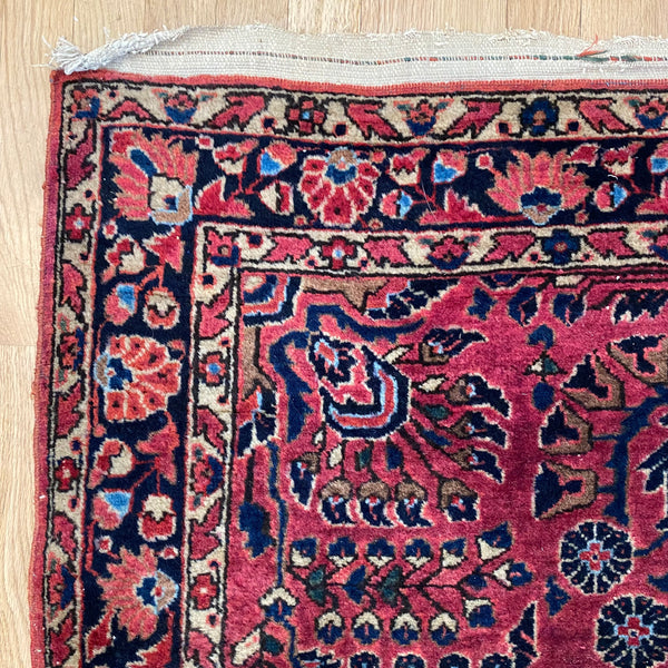 Vintage Rug, 3' 5 x 5' 4 Pink