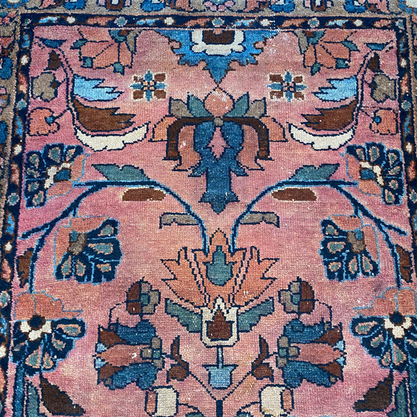 Antique Rug, 2' 7 x 4' 7 Pink