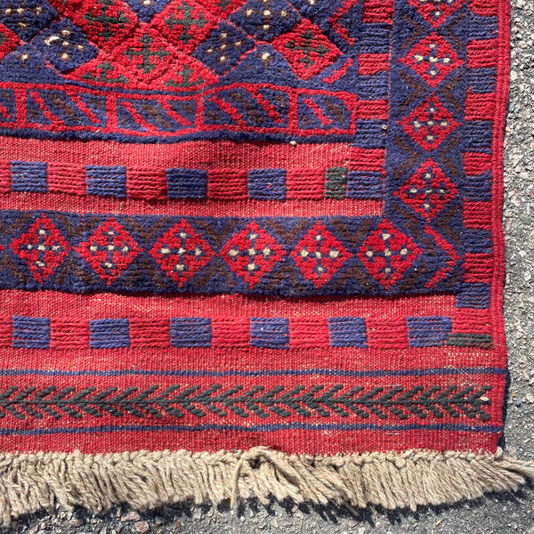 Vintage Rug, 2' 2 x 9' 2 Blue