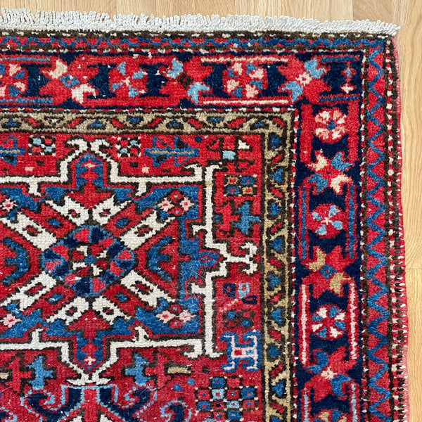 Vintage Rug, 3' x 4' 7 Red