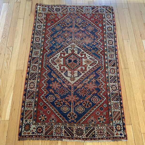 Vintage Rug, 2' 7 x 4' 2 Red Brown