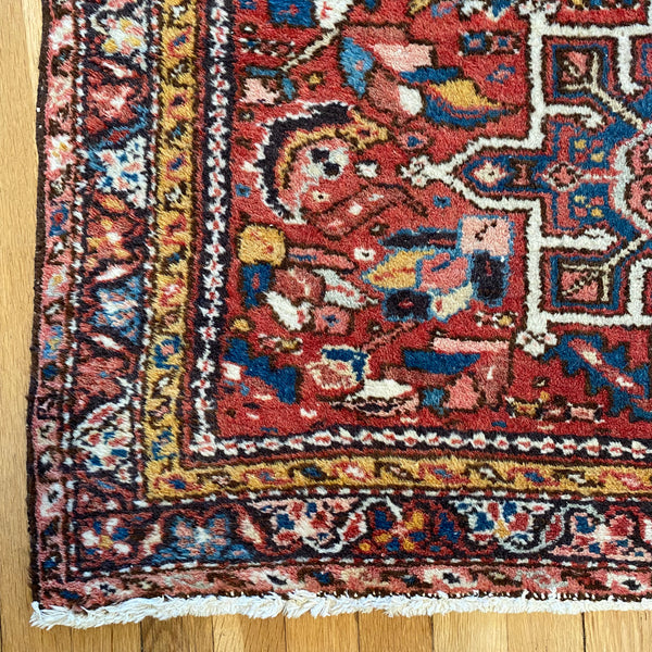 Vintage Rug, 3' 6 x 4' 9 Red