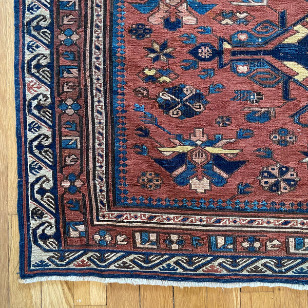 Antique Rug, 4' 4 x 7' 3 Brown