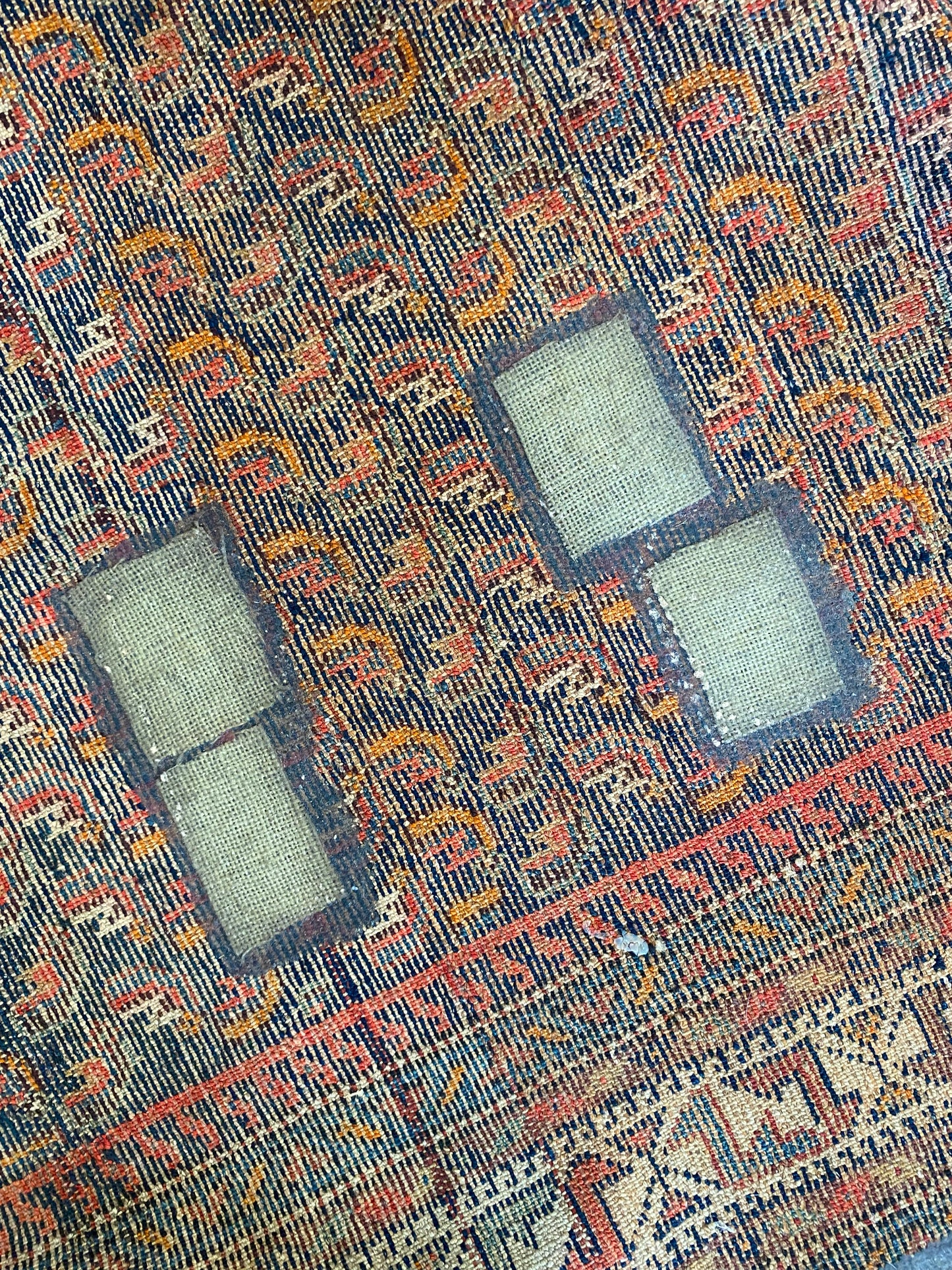 Persian Malayer Rug, 3' 9 x 6' 1 Blue Vintage