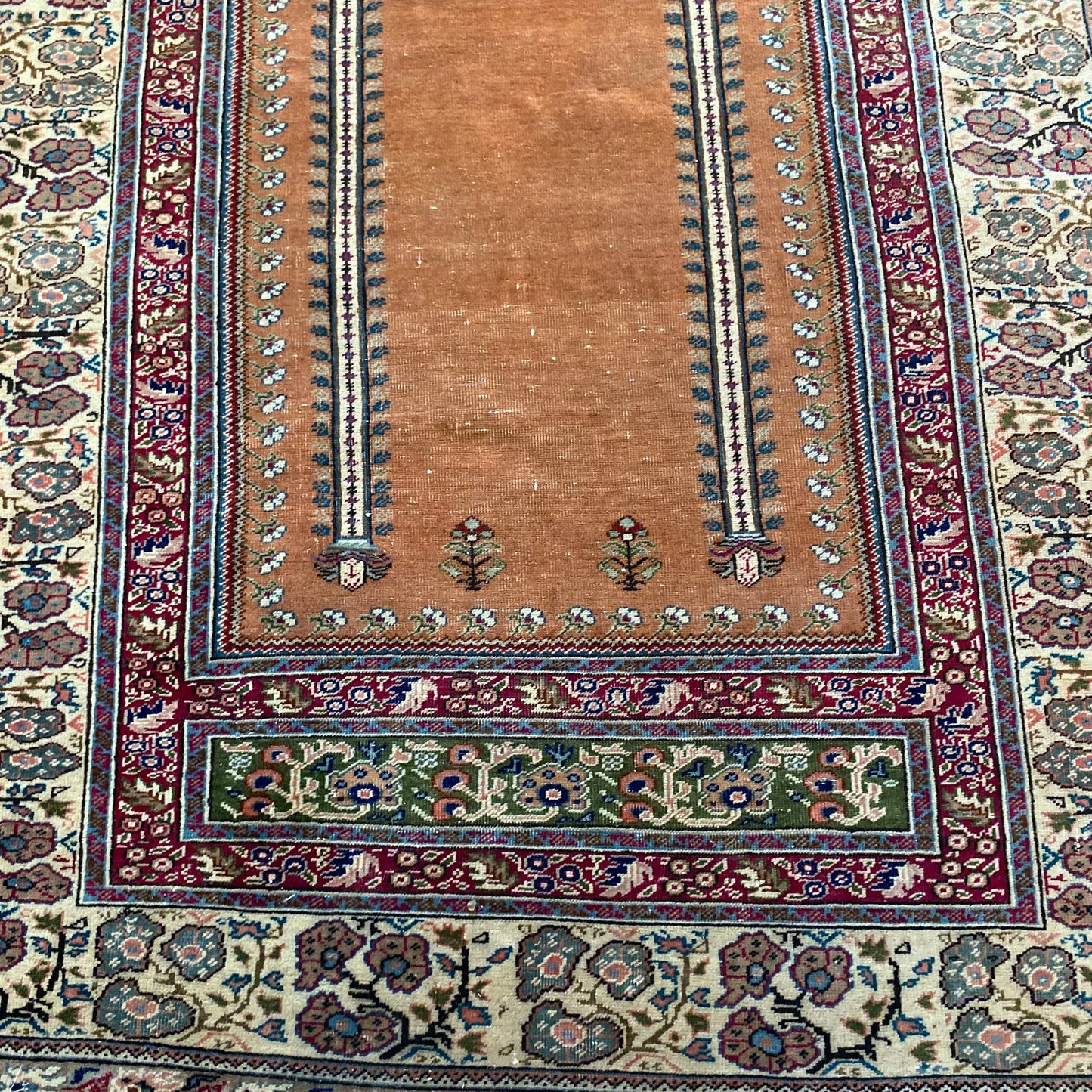 Vintage Rug, 3' 11 x 5' 9 Orange Brown
