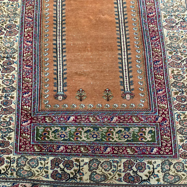 Vintage Rug, 3' 11 x 5' 9 Orange Brown