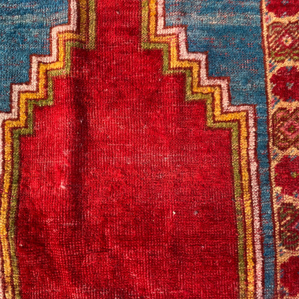 Vintage Rug, 3' 4 x 5' Red