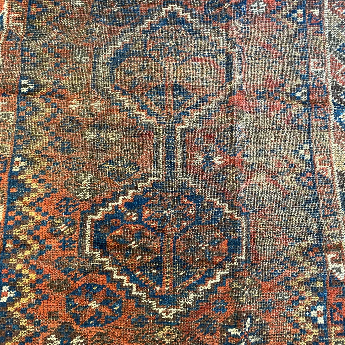Persian Shiraz Rug, 2' 7 x 4' Brown Vintage