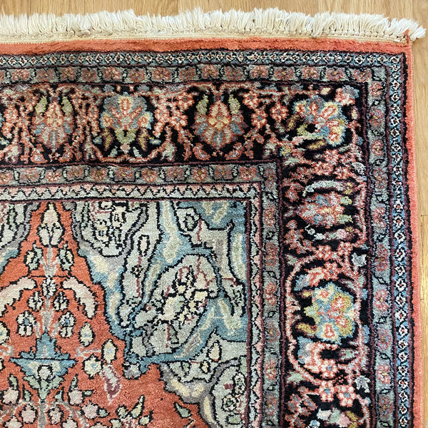 Vintage Rug, 3' x 5' 1 Dark Pink