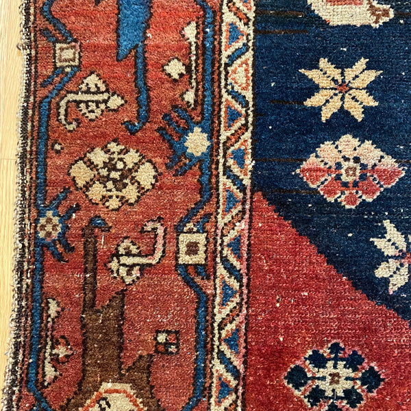 Vintage Rug, 3' 6 x 5' 5 Blue