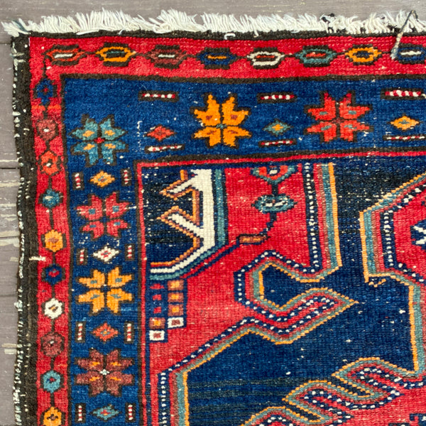 Vintage Rug, 3' 3 x 5' Blue