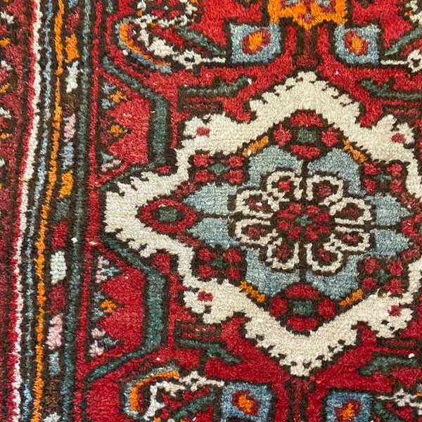 Vintage Rug, 2' x 2' 7 Red