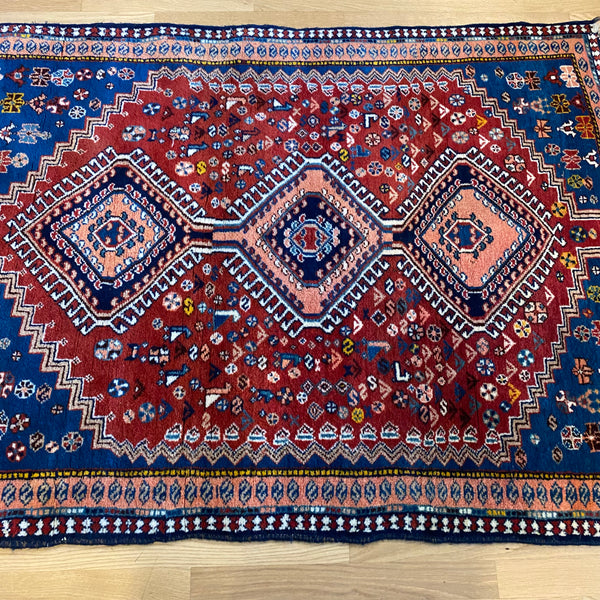 Vintage Rug, 3' 7 x 5' Blue