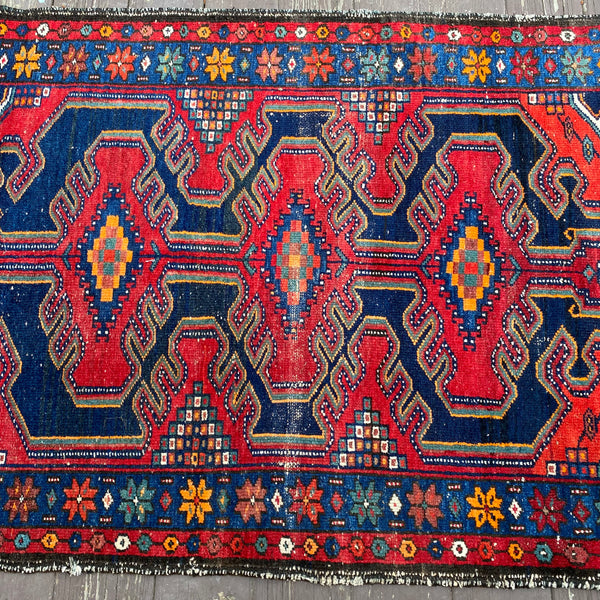 Vintage Rug, 3' 3 x 5' Blue