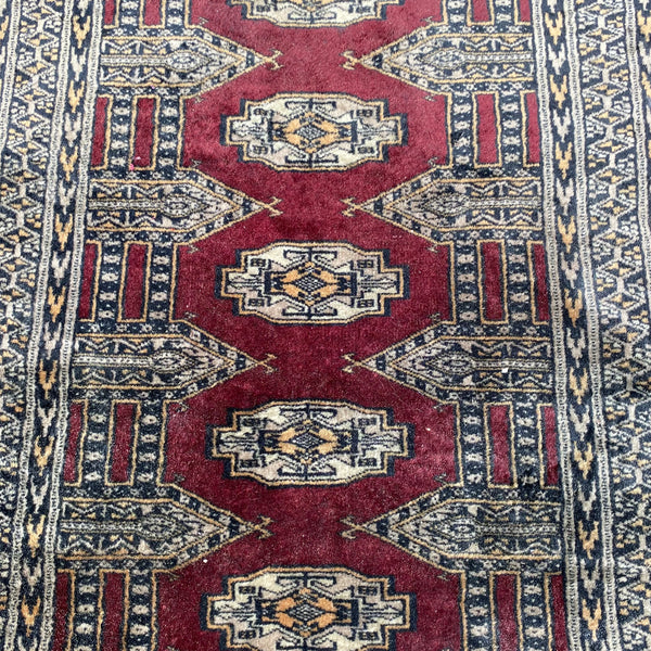 Vintage Rug, 2' 1 x 6' 6 Red