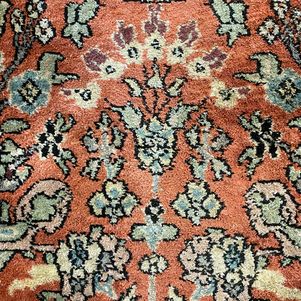 Vintage Rug, 3' x 5' 1 Dark Pink