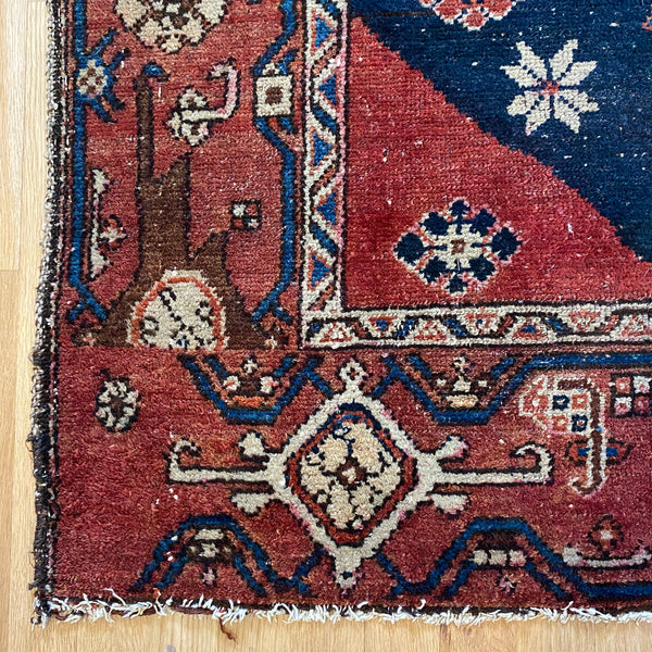 Vintage Rug, 3' 6 x 5' 5 Blue