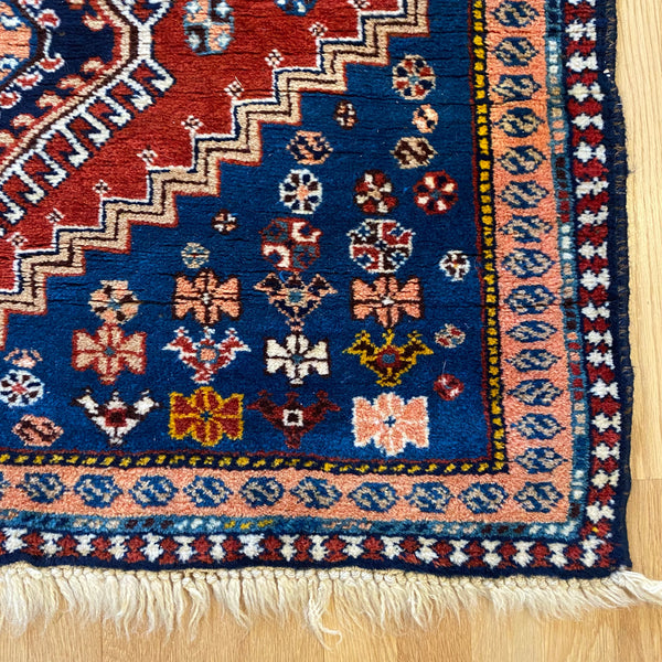 Vintage Rug, 3' 7 x 5' Blue