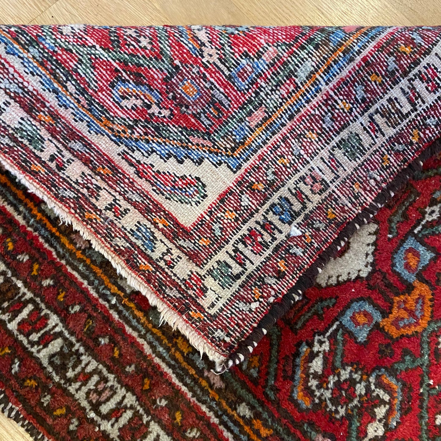 Vintage Rug, 2' x 2' 7 Red