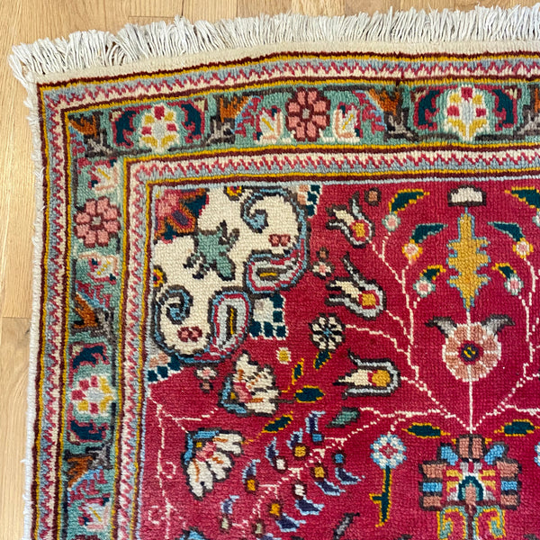 Vintage Rug, 3' 1 x 4' 9 Red