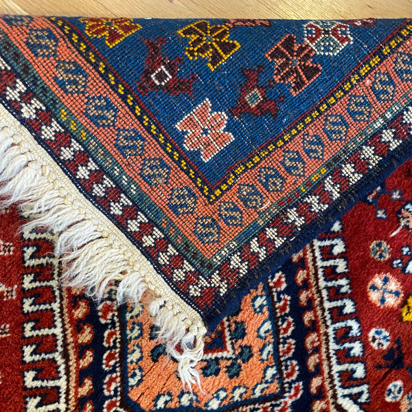 Vintage Rug, 3' 7 x 5' Blue