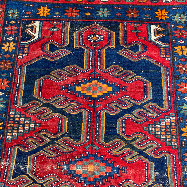 Vintage Rug, 3' 3 x 5' Blue