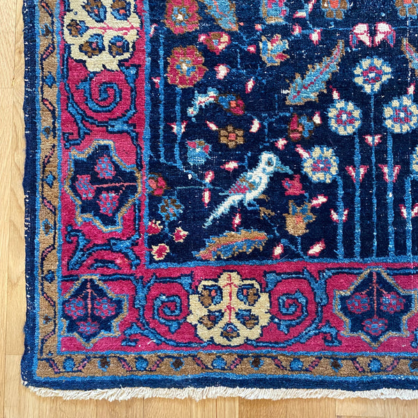 Vintage Rug, 2' 11 x 5' Blue